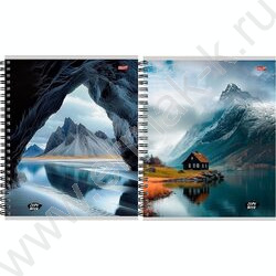 Тетрадь  80л клетка/спираль "Виды природы-9" ассорти NEW | Фото 1