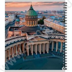 Тетрадь  96л клетка/спираль "Красивая архитектура-8" ассорти NEW | Фото 3