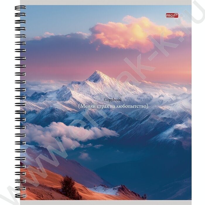 Тетрадь  96л клетка/спираль "Красивые горы-1" ассорти | Фото 4