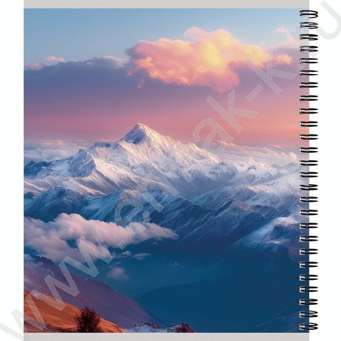 Тетрадь  96л клетка/спираль "Красивые горы-1" ассорти | Фото 5