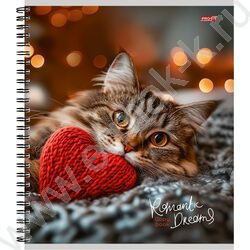 Тетрадь  96л клетка/спираль "Красивые коты" ассорти NEW | Фото 2