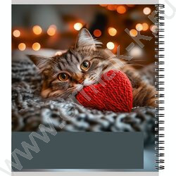 Тетрадь  96л клетка/спираль "Красивые коты" ассорти NEW | Фото 3