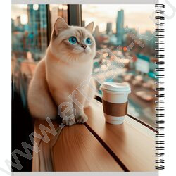 Тетрадь  96л клетка/спираль "Красивые коты" ассорти NEW | Фото 5