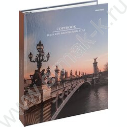 Тетрадь  80л клетка/кольца "Красивый мост" /глянец/лён NEW | Фото 1