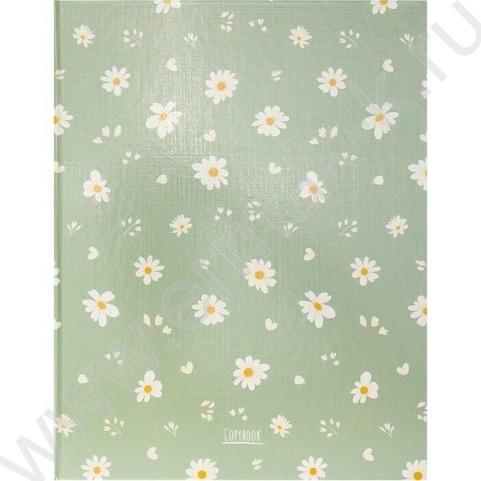 Тетрадь  80л клетка/кольца "Цветочный паттерн-15" /глянец/лён | Фото 2