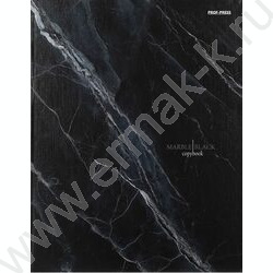 Тетрадь  80л клетка/кольца "Чёрный мрамор-15" /глянец/лён NEW | Фото 2