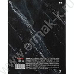 Тетрадь  80л клетка/кольца "Чёрный мрамор-15" /глянец/лён NEW | Фото 5