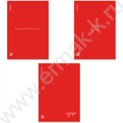 Тетрадь  48л А4 клетка/пластик обл./ "Words" /красный /ассорти NEW | Фото 1