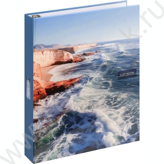 Папка на кольцах для тетради А5 "Красивое побережье"  /лам.картон/4 кольца/ | Фото 1