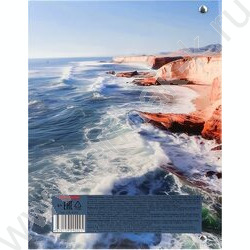 Папка на кольцах для тетради А5 "Красивое побережье"  /лам.картон/4 кольца/ NEW | Фото 5