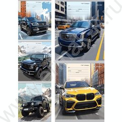 Тетрадь  12л линейка косая дополнительная "Разные автомобили-11" 5видов NEW | Фото 1