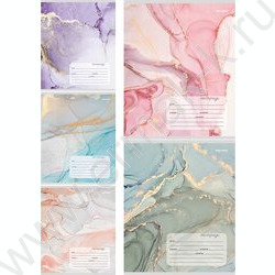 Тетрадь  18л клетка "Мраморный дизайн" 5видов NEW | Фото 1