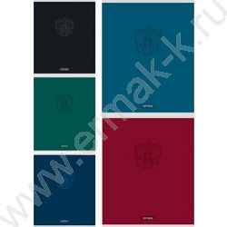 Тетрадь  48л клетка "Герб на однотонном фоне" ассорти NEW | Фото 1