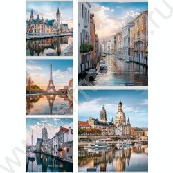 Тетрадь  48л клетка "Мировая архитектура-4" ассорти NEW | Фото 1