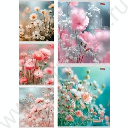 Тетрадь  48л клетка "Нежные цветочки-11" ассорти NEW | Фото 1