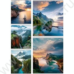 Тетрадь  48л линейка "Горный ландшафт" ассорти NEW | Фото 1