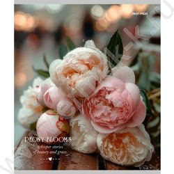 Тетрадь  48л клетка "Нежные пионы-3" ассорти NEW | Фото 2