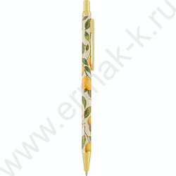 Ручка шар авт Flora.Paradise.Lemons /мет. корп./ цвет чернил синий 0,7мм NEW | Фото 1