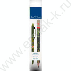 Набор Ручка шар HappyClick 0,5мм+карандаш ч/гр HappyGraphix Jumbo 4B Милитари NEW | Фото 6