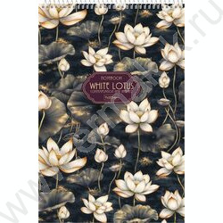 Блокнот  60л А4 спираль "Белый лотос" NEW | Фото 1