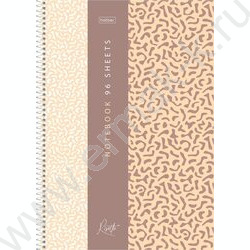 Тетрадь  96л А4 клетка/спираль/перфорация на отрыв "RISOTTO" /тиснение/ 2вида NEW | Фото 3