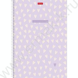 Тетрадь  96л А4 линейка/спираль/перфорация на отрыв "LOVE IS...." /тиснение/ ассорти NEW | Фото 3