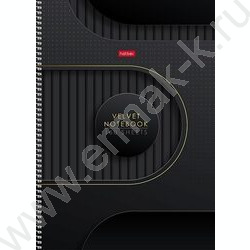 Тетрадь 160л А4 клетка/спираль/тв.обл./многоуров.перфорация "Velvet style_black" NEW | Фото 1