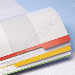 Тетрадь 120л А4 клетка/спираль/3цв.раздел.,многоуров.перфорация "Парящие лепестки" ламинация Sof NEW | Фото 3