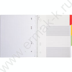 Тетрадь 120л клетка/спираль /3 цв. разделителя, перфорация на отрыв/тв.обл.Soft-touch "LOVE IS.. NEW | Фото 2