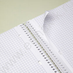 Тетрадь 120л А4 клетка/спираль/тв.обл./4цв.раздел.,многоуров.перфорация "CarbonStyle" ламинац.SO NEW | Фото 3