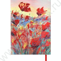 Ежедневник н/дат А6+ 120л Escalada.#ВЛАД КРАВЧУК.Маки/мягкий переплёт,искусственная кожа "Наппа" NEW | Фото 9