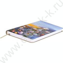 Зап. книжка 96л А6 Escalada.#ДМИТРИЙ ШВЕЦОВ,Маковое поле/мягкий переплёт, иск.кожа "Наппа",тисне NEW | Фото 3