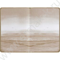 Зап. книжка 96л А6 Escalada.#ДМИТРИЙ ШВЕЦОВ,Морской пейзаж/мягкий переплёт, иск.кожа "Наппа",тис NEW | Фото 4