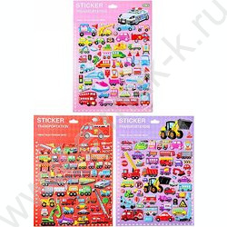 Наклейки декоративные  21*29,5см Машинки ассорти NEW | Фото 2