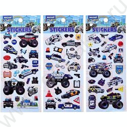 Наклейки декоративные  9,5*19,5см Полиция ассорти NEW | Фото 1