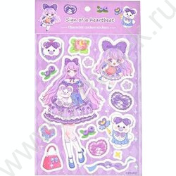 Наклейки декоративные  11,5*19см Девочки ассорти NEW | Фото 1