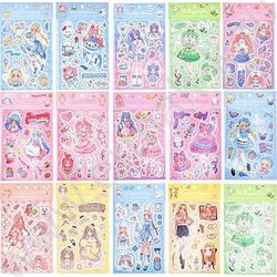 Наклейки декоративные  11,5*19см Девочки ассорти NEW | Фото 2