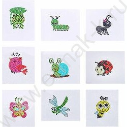 Мозаика алмазная 6,5*8см на стикере, 10шт. в наборе,ОПП-упаковка NEW | Фото 2