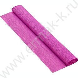 Бумага креповая 50*250см Фуксия 70г/м2 коэф.растяжения 100% NEW | Фото 1