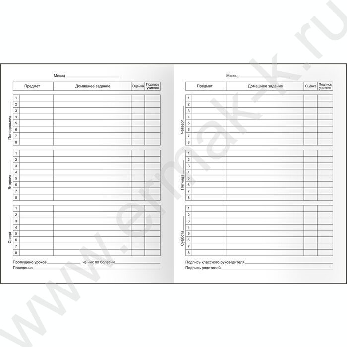 Дневник 1-11кл. "Белый" | Фото 3