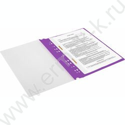 Скоросшиватель пл  140/180 мкм фиолетовый, прозрач. вверхний лист NEW | Фото 9
