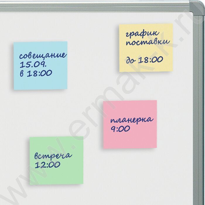 Бумага д/записей   51*51м /400л, 4 цвета, с с липким краем | Фото 5