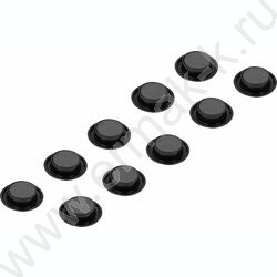 Магнит д/белой доски 30мм /10шт "BLACK&WHITE" /усиленные /черные NEW | Фото 2