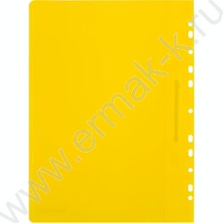 Скоросшиватель пл  140/180 мкм желтый, прозрач. вверхний лист NEW | Фото 6