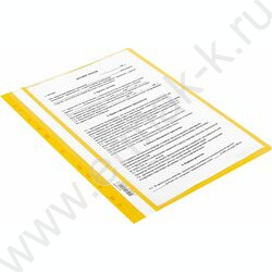 Скоросшиватель пл  140/180 мкм желтый, прозрач. вверхний лист NEW | Фото 8