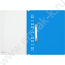 Скоросшиватель пл  140/180 мкм синий, прозрач. вверхний лист NEW | Фото 2