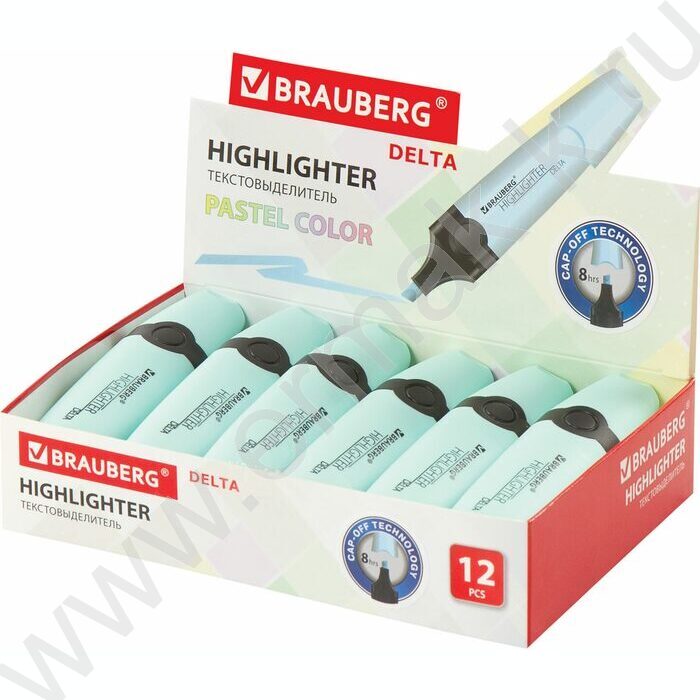 Текстовыделитель /бирюзовый/ 1-5мм косой "DELTA PASTEL" | Фото 6