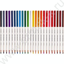 Карандаши акварельные 24цв Supremo aqua /круглый корпус /карт.коробка NEW | Фото 3