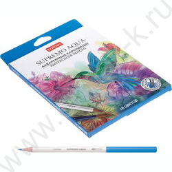 Карандаши акварельные 18цв Supremo aqua /круглый корпус /карт.коробка NEW | Фото 4