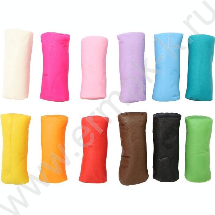 Тесто д/лепки  12цв 330г с формочками | Фото 5